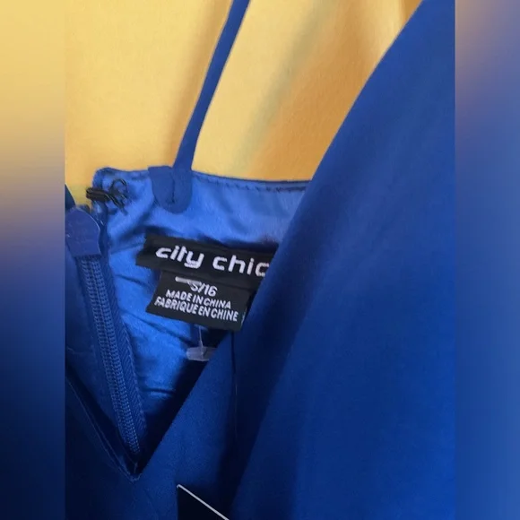 City Chic Maxi Luciana Electric Blue NWT Size S/16W - Picture 8 of 8